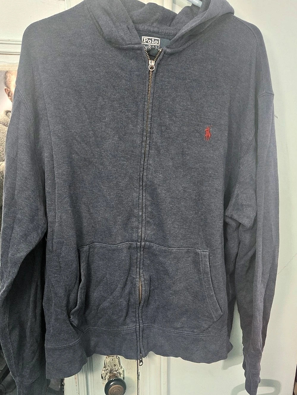Polo Ralph Lauren Men's Double-Knit Full-Zip Hoodie Gray XL